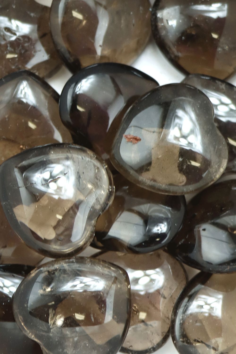 Smoky Quartz Hearts