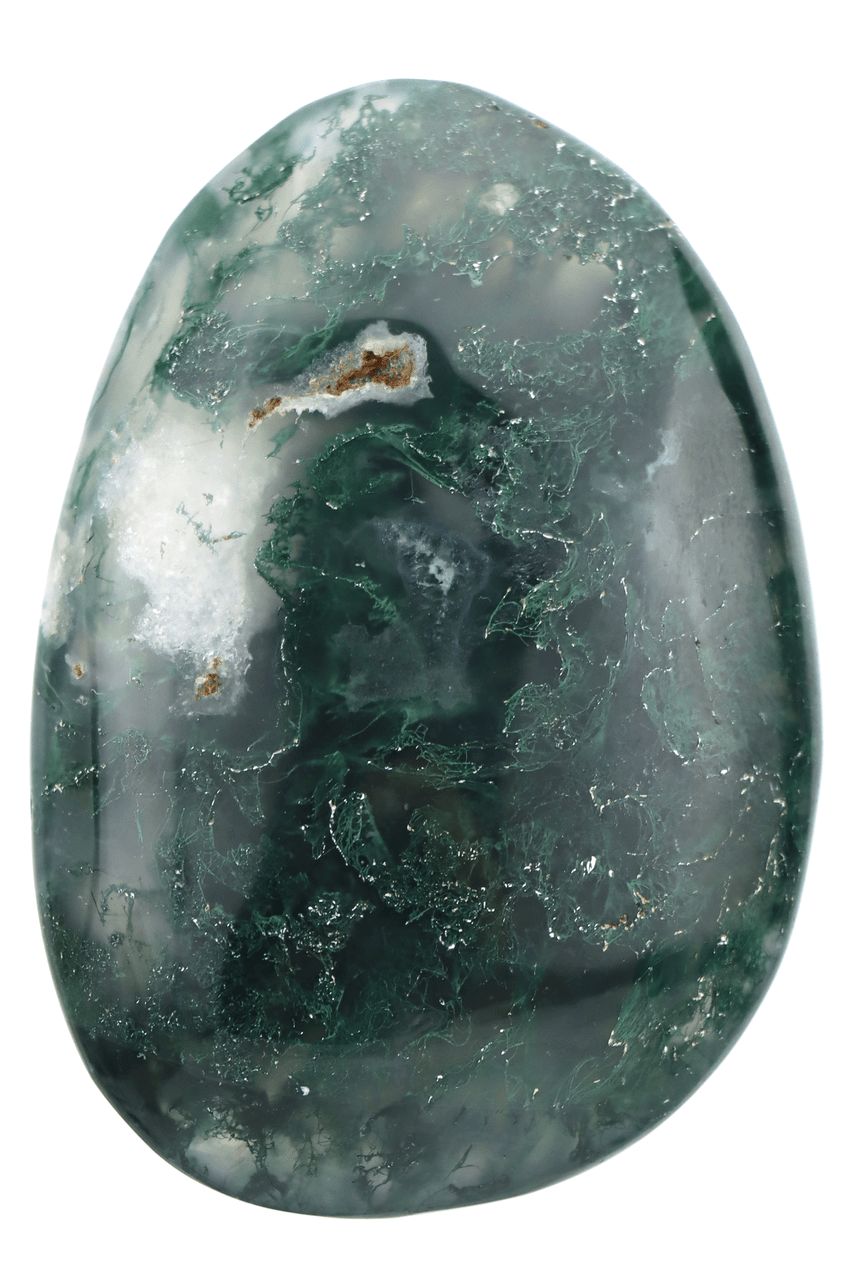 Moss Agate Palm Stone MOSP02
