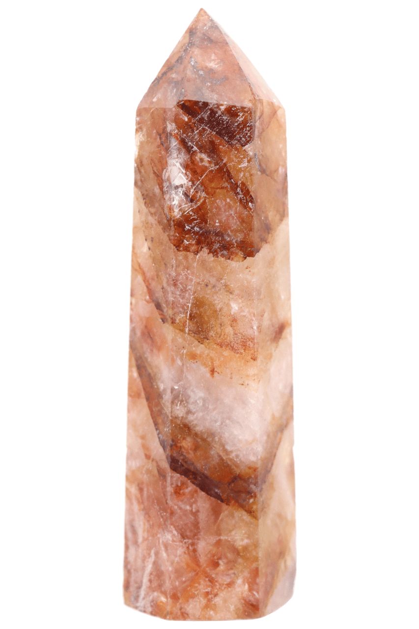 Red Hematite in Quartz Point HTQP02