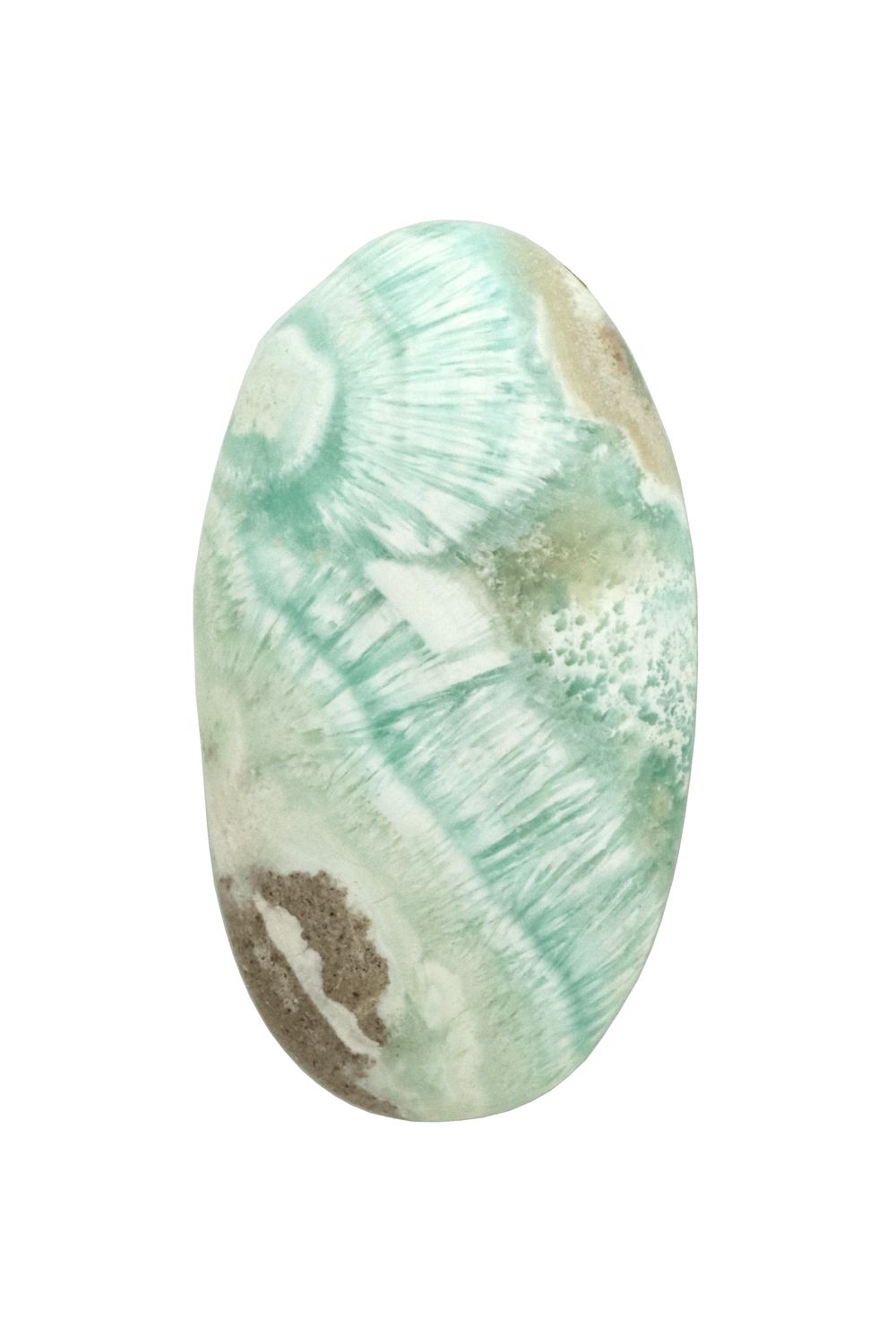 Blue Aragonite Palm Stone BARP02