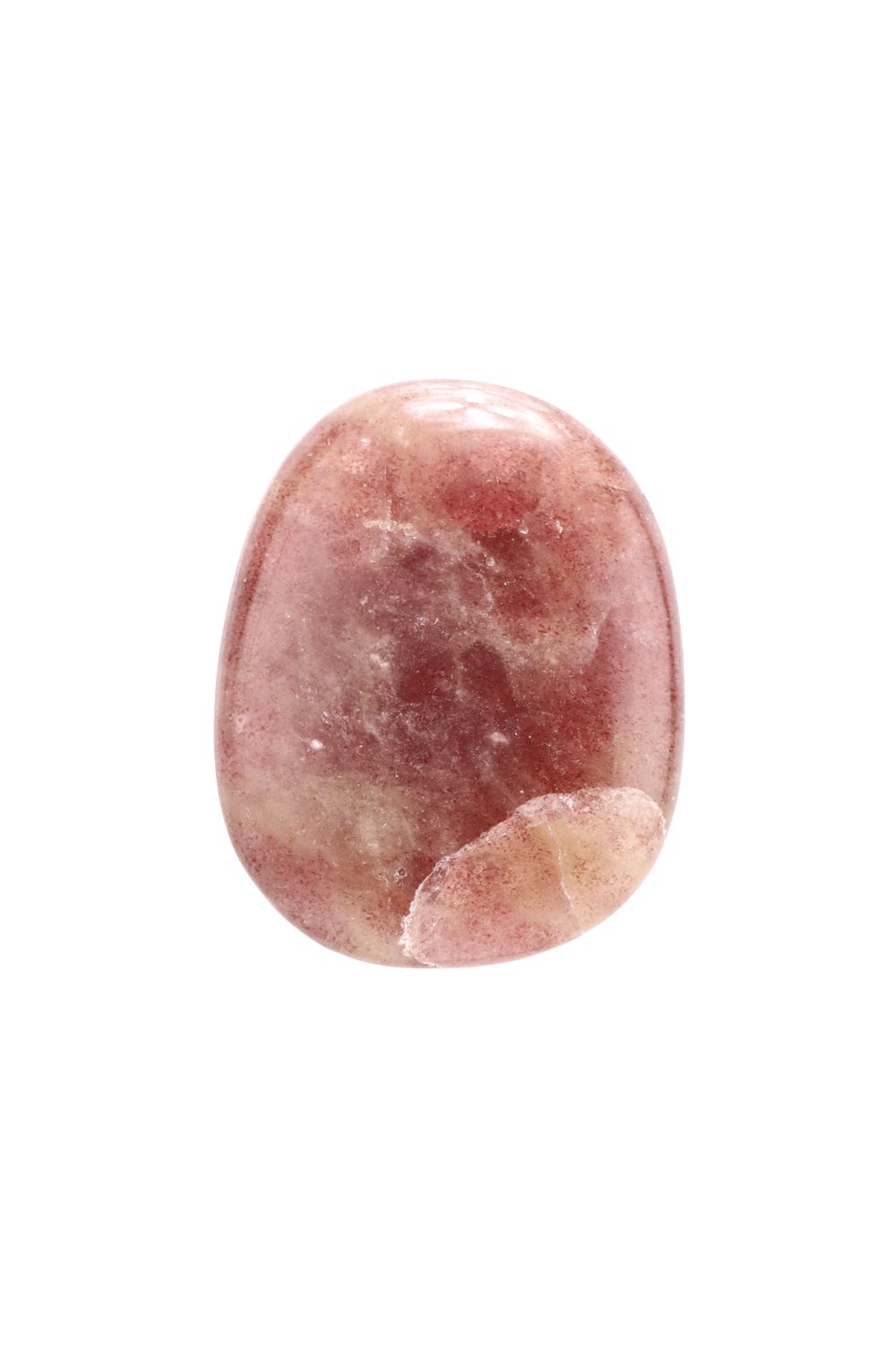 Strawberry Quartz Palm Stone STQP02
