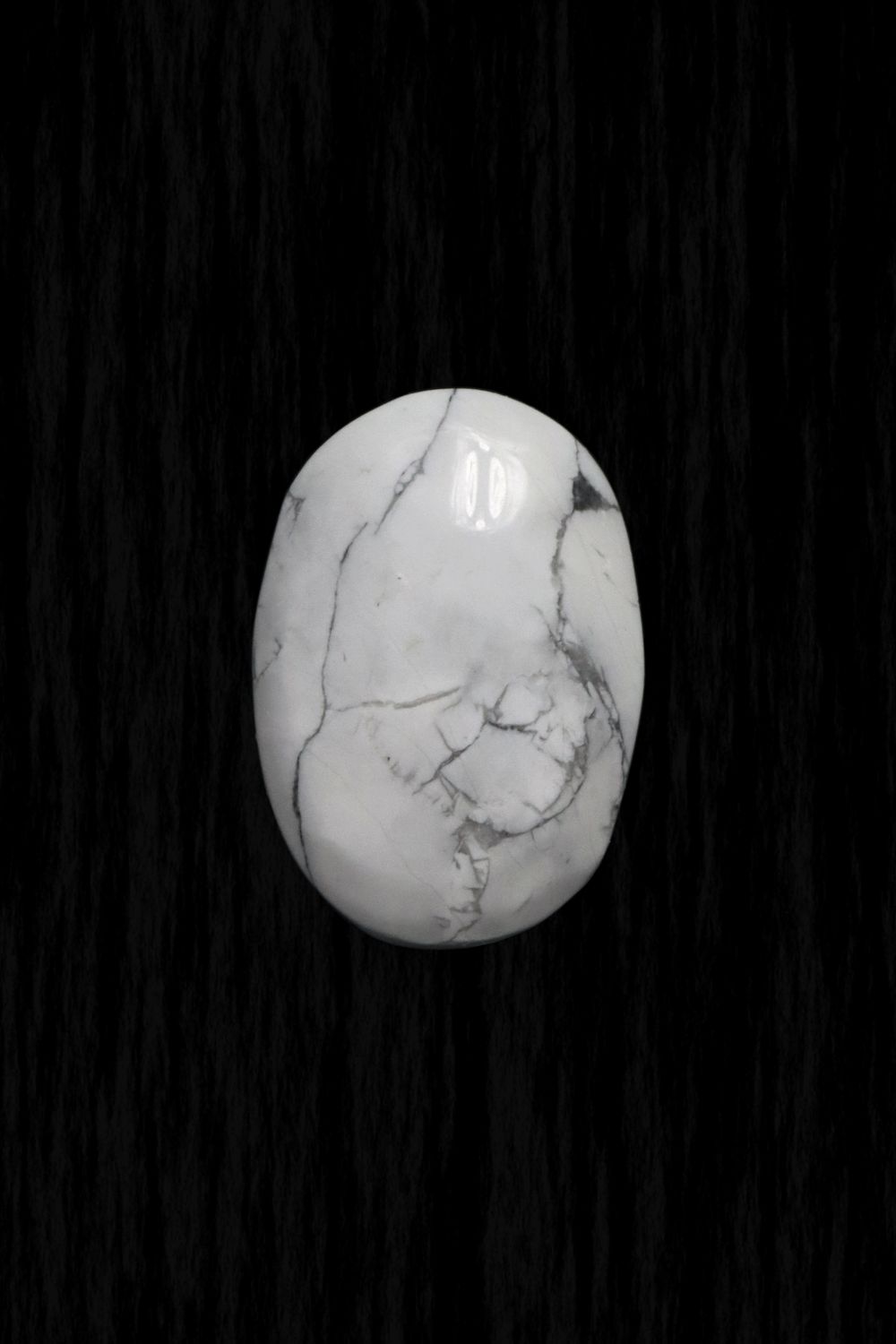 Howlite Palm Stone HWLP02