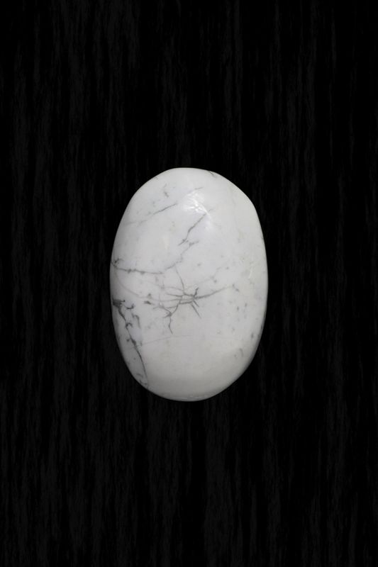 Howlite Palm Stone HWLP03