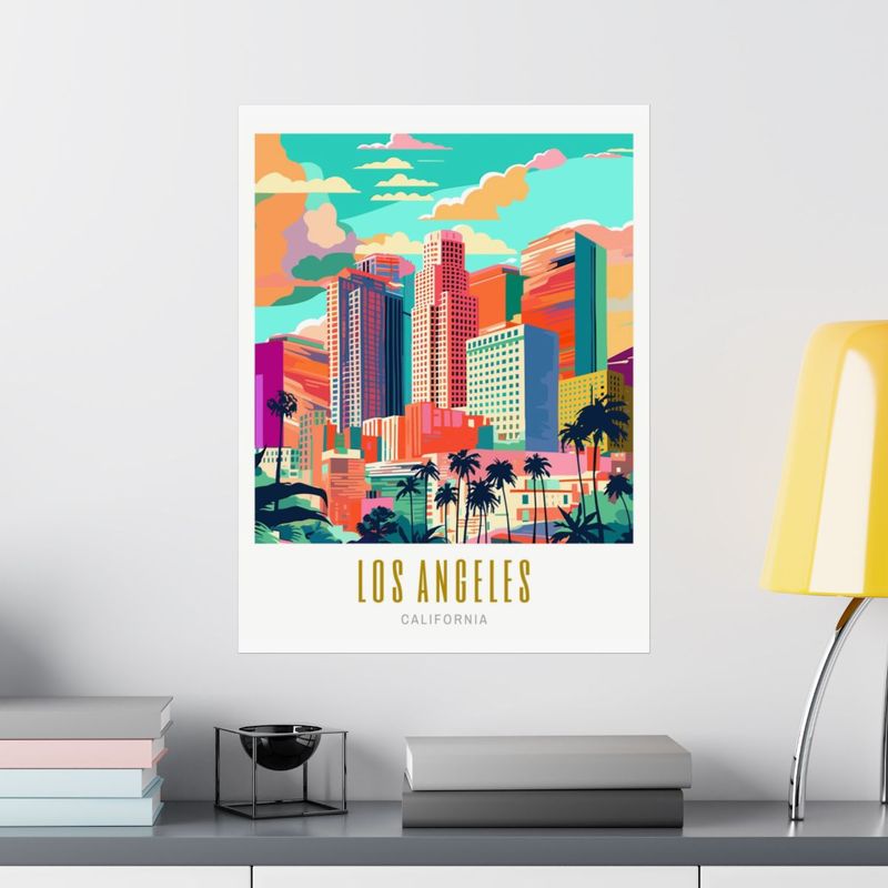 Los Angeles Skyline Matte Poster