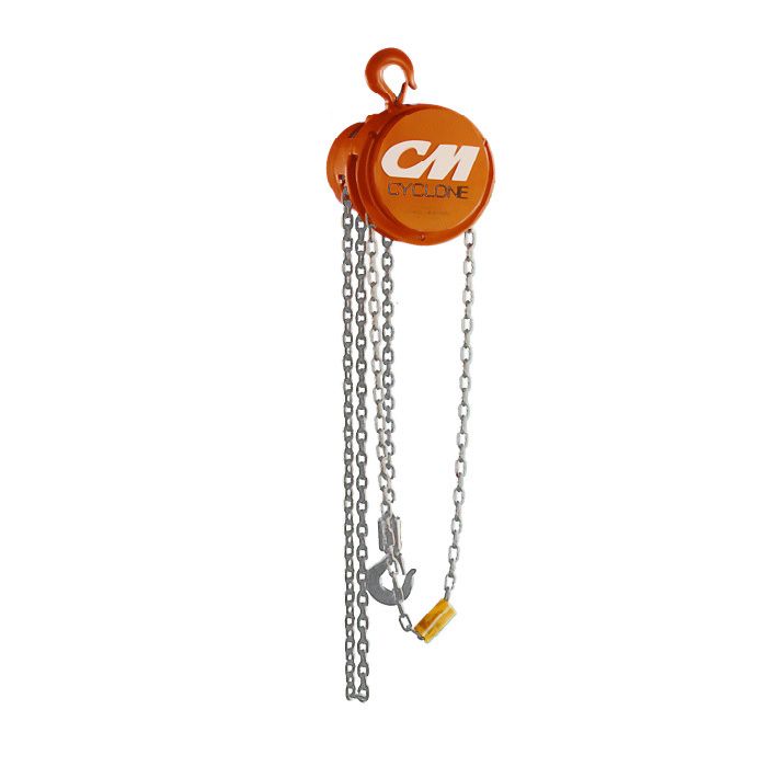 CM Cyclone Hand Chain Hoist 1 Ton, Lifts:-15 ft.