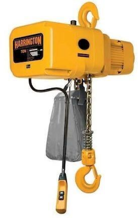 Harrington, 1 Ton Electric Hoist, 3 Phase, 14 fpm-10-Hook