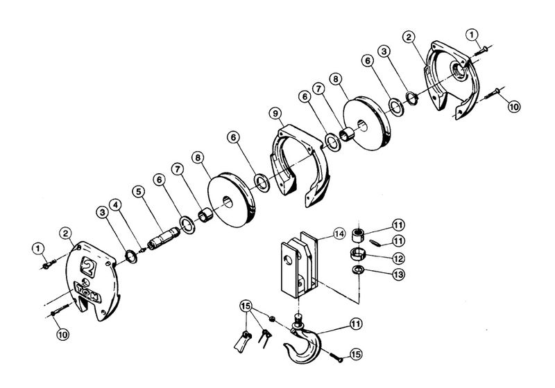 Lower Block Assembly—Two Parts Double Reeved
