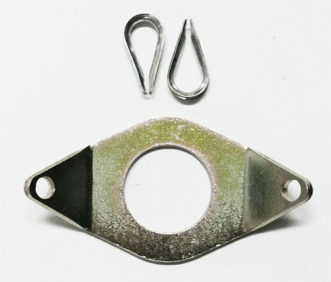 Strain Relief Bracket (With Two (2) Thimbles - 1/2" NPT) (R-BK2)