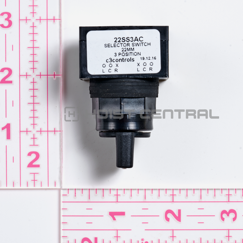 3 Position Selector Switch (N.O. in Center ''A OFF B'') (SBP2-L3B)