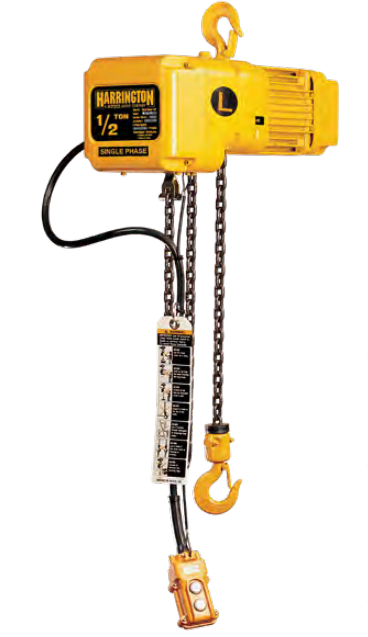 Harrington, 1/2 Ton Electric Hoist, 3 Phase, 15 fpm
