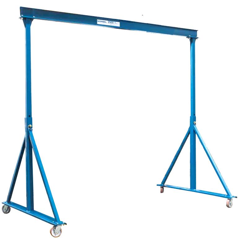Gorbel 2 Ton Adjustable Steel Gantry Crane: 20ft Span