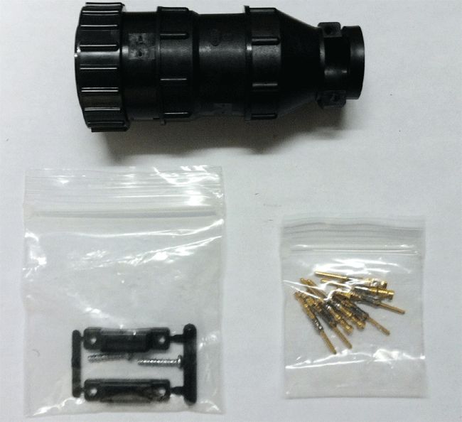 Receptacle In Line Components (12 Conductor Round Pendant Cable) (R-12R)