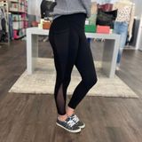 Black Highwaist Mesh Pocket Full Leggings