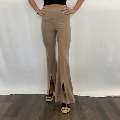 Mina Kick Flare Leggings - Taupe 