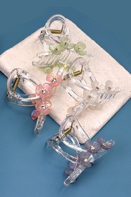 Clear Daisy Claw Clips