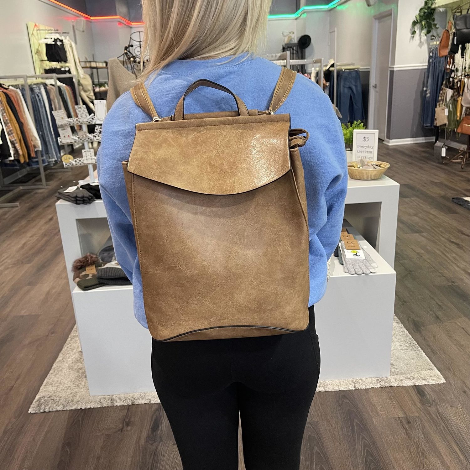 Convertible Backpack With Front Flap
