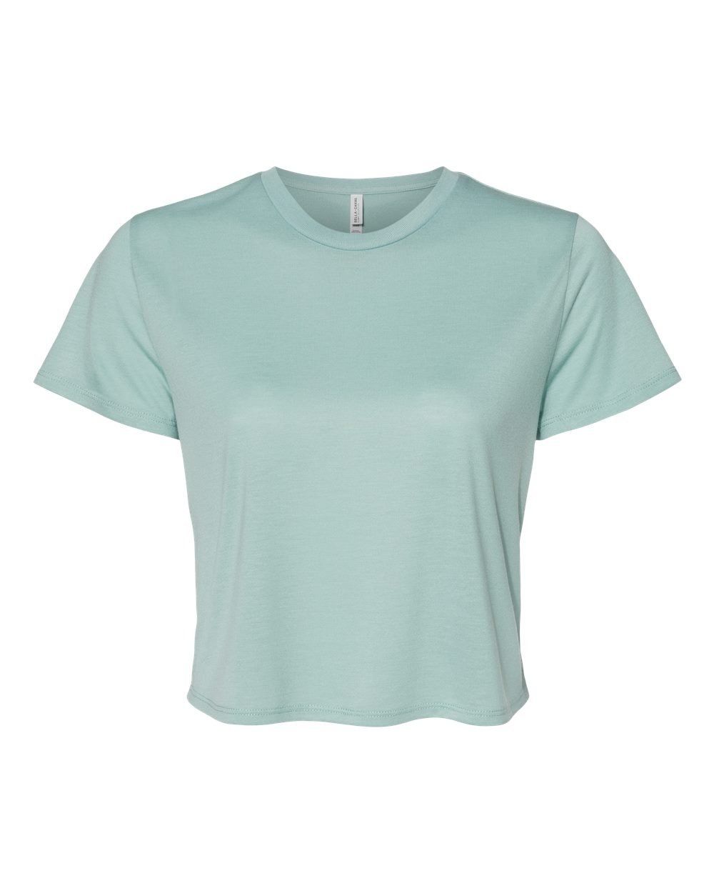 Flowy Crop Tee - Dusty Blue