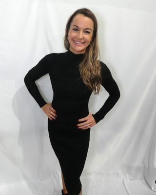 Vickie Mock Neck Dress - Black