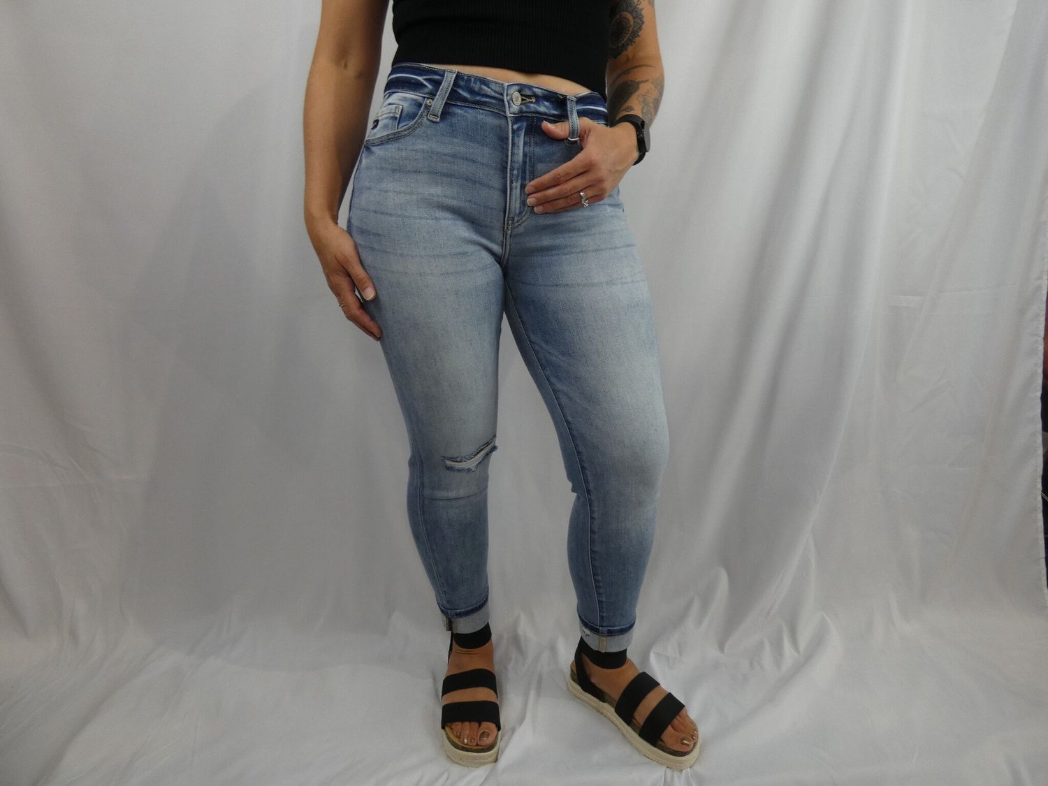 Stone Washed Mom Jeans