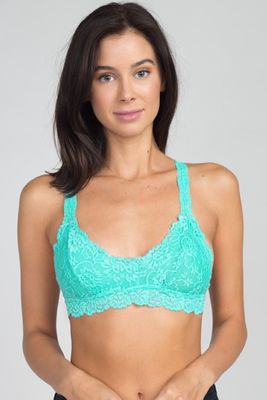 Lace Racerback Bralette - Mint