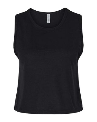 Cropped Tank Top - Black