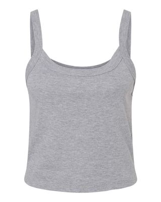 Spaghetti Strap Crop Tank - Grey