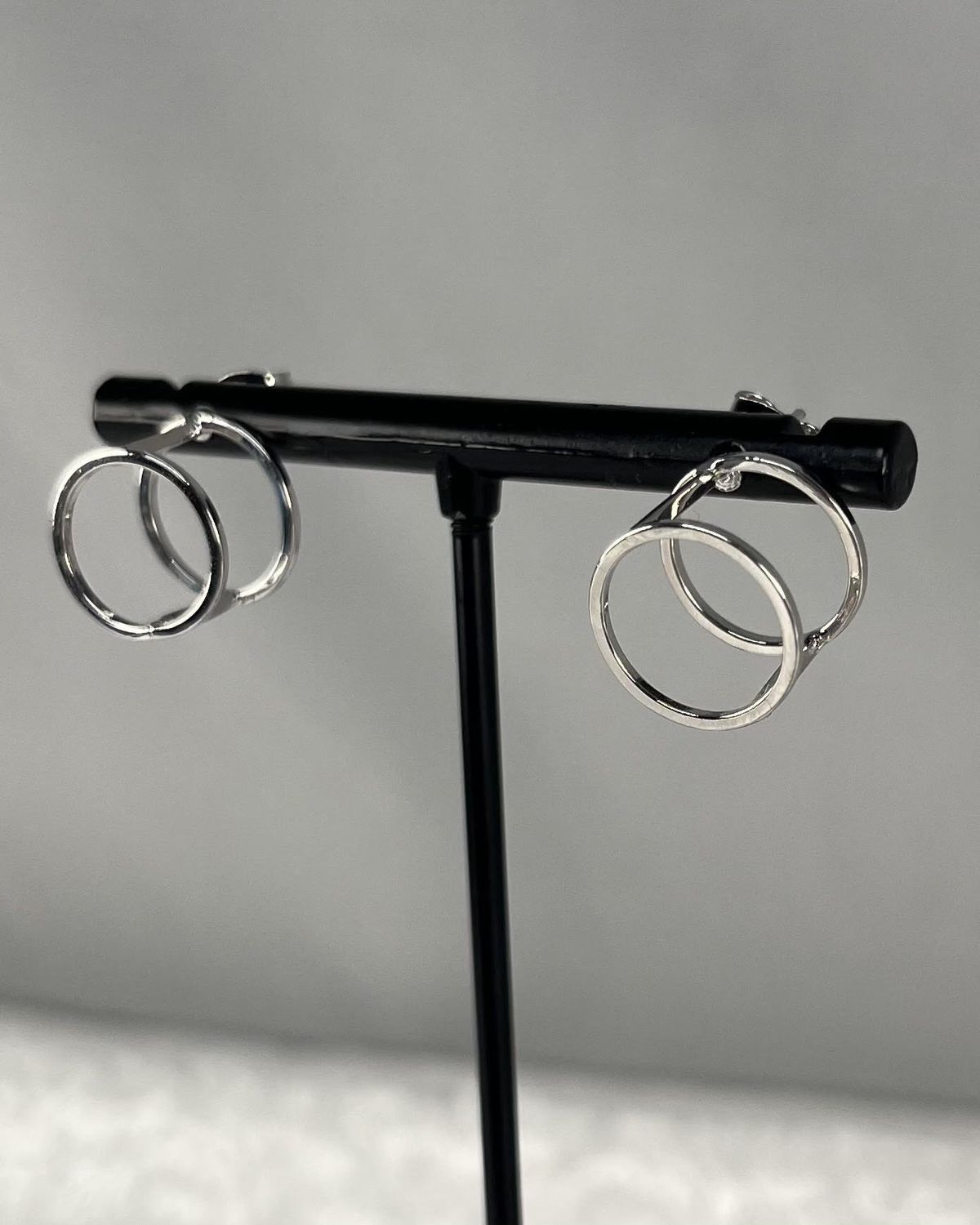 Silver Cylinder Earrings