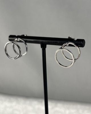 Silver Cylinder Earrings