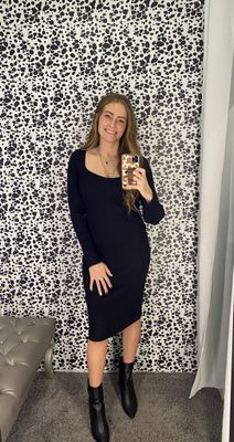 Mariana Knit Bodycon Dress - Black