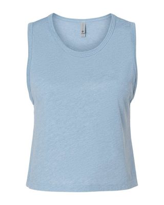 Cropped Tank Top - Stonewash Denim