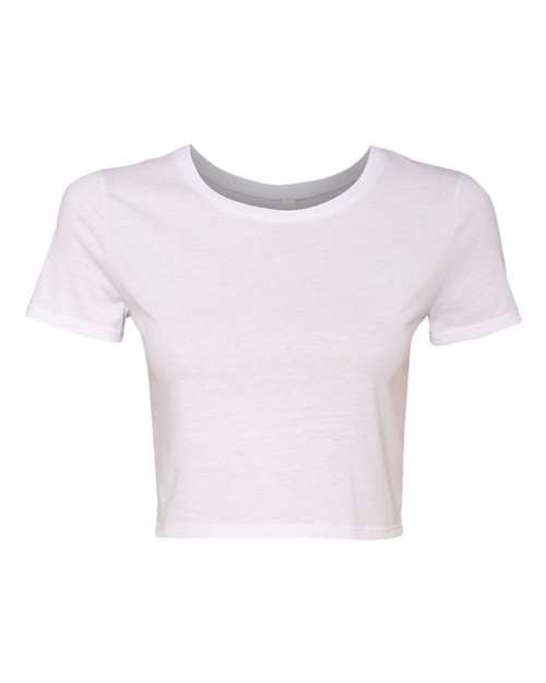 White Cropped Tee