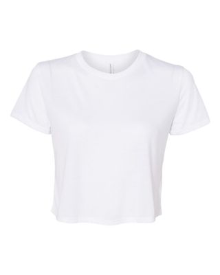 Flowy Crop Tee - White