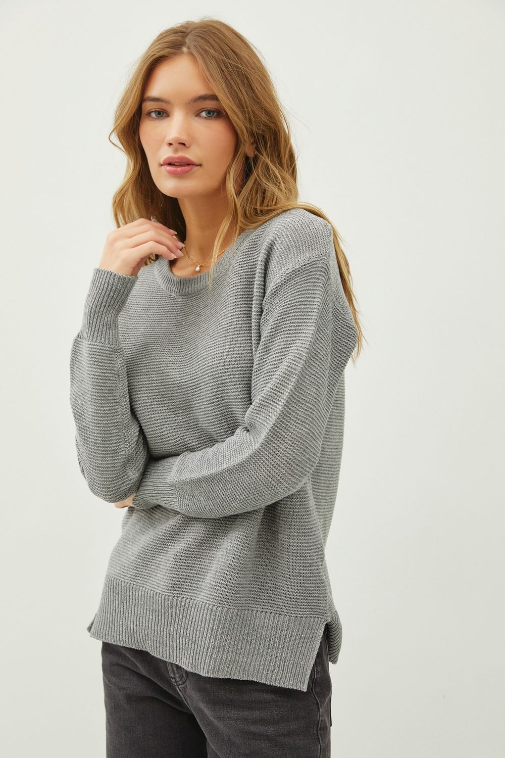 Jessie Boyfriend Sweater - H. Charcoal