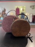 Circle 2 in 1 Handbag - Mauve &amp; Chocolate