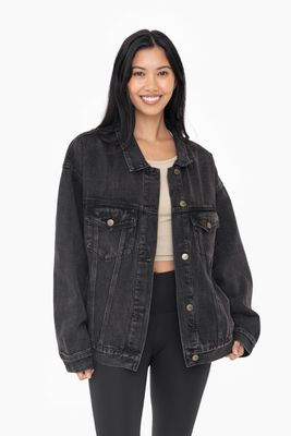 Katy Denim Jacket - Charcoal