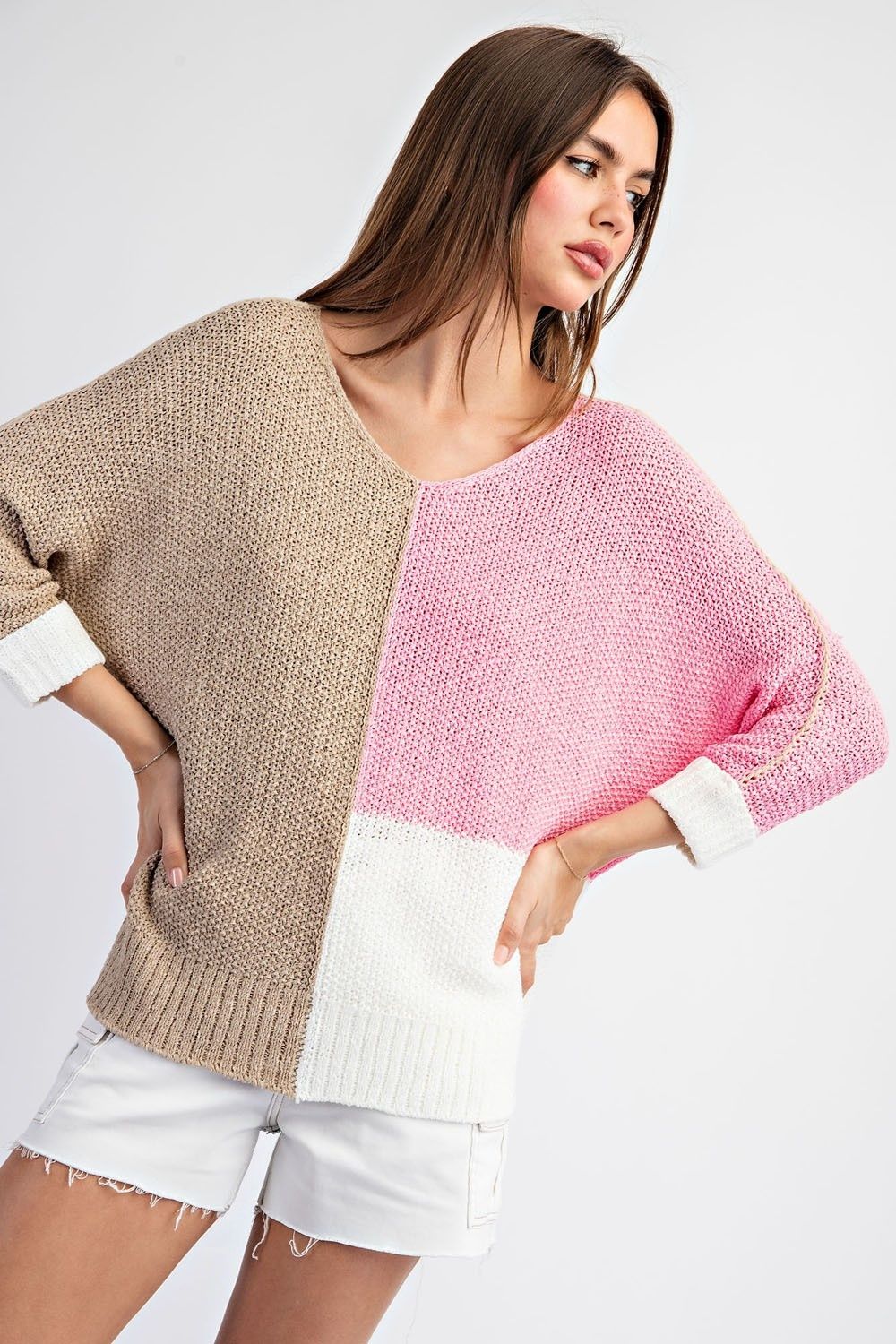 Lisa Crew Neck Sweater - Bubble Gum Pink