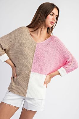 Lisa Crew Neck Sweater - Bubble Gum Pink