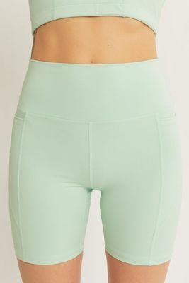 Bianca Biker Shorts - Celery