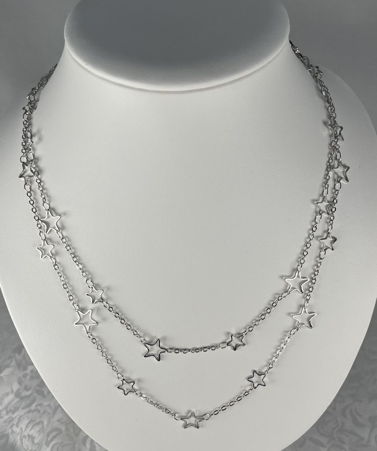 Dainty Star Layer Necklace - Silver