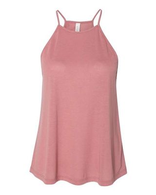 High Neck Flowy Tank - Mauve