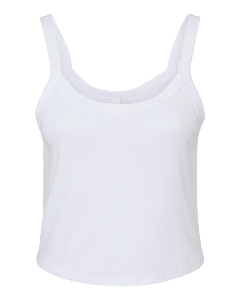 Spaghetti Strap Crop Tank - White