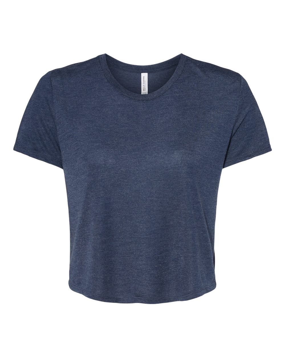 Flowy Crop Tee - Heather Navy