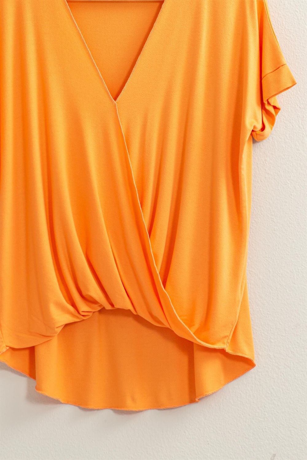 Forever Yours Surplice Top - Orange