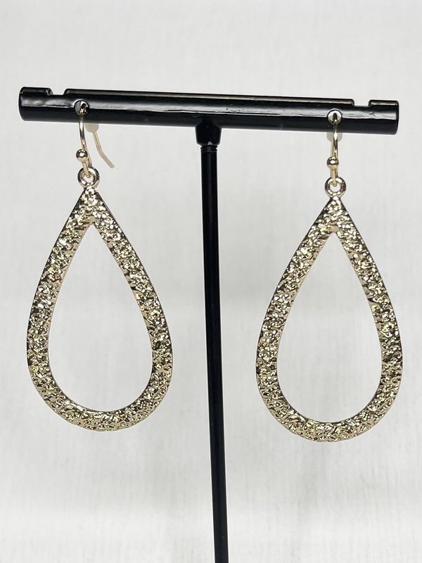 Hammered Oval Earrings