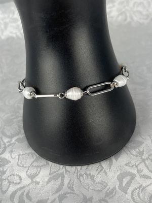 Silver Pearl Bracelet