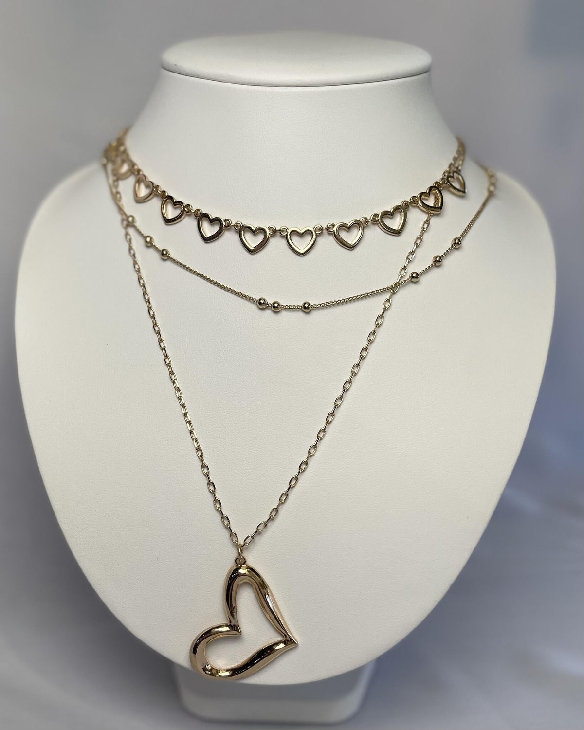 Gold Heart Layer Necklace