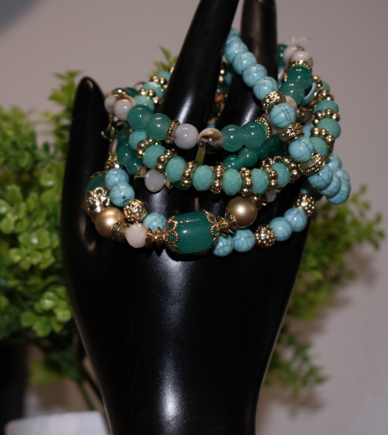 Teal Evil Eye Beaded Bundle