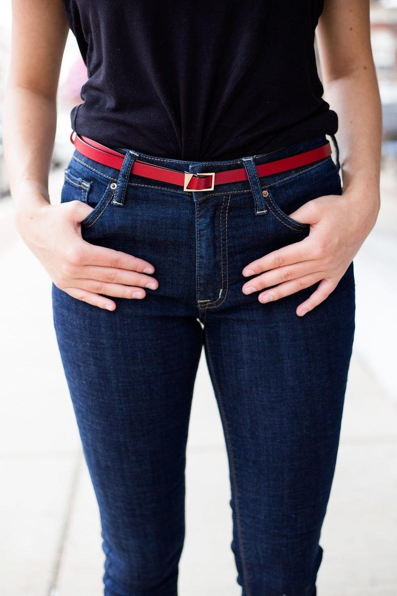 Asymmetrical Belt - Red