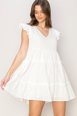 Looking Flirty Mini Dress - Off White