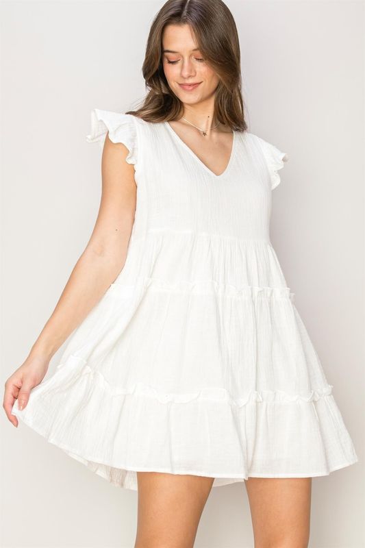 Looking Flirty Mini Dress - Off White